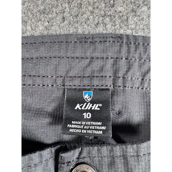 Kuhl Womens Cargo Shorts SZ 10 Charcoal Grey Ripstop Hiking Outdoor Roll Up Tab - Picture 11 of 11